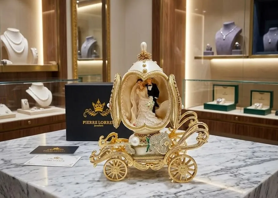 One Of A Kind 1986 Vintage Faberge Music Box Faberge Egg Box Natural Egg 40th Wedding Gifts for the Couple Bridal Shower Daughter In Law