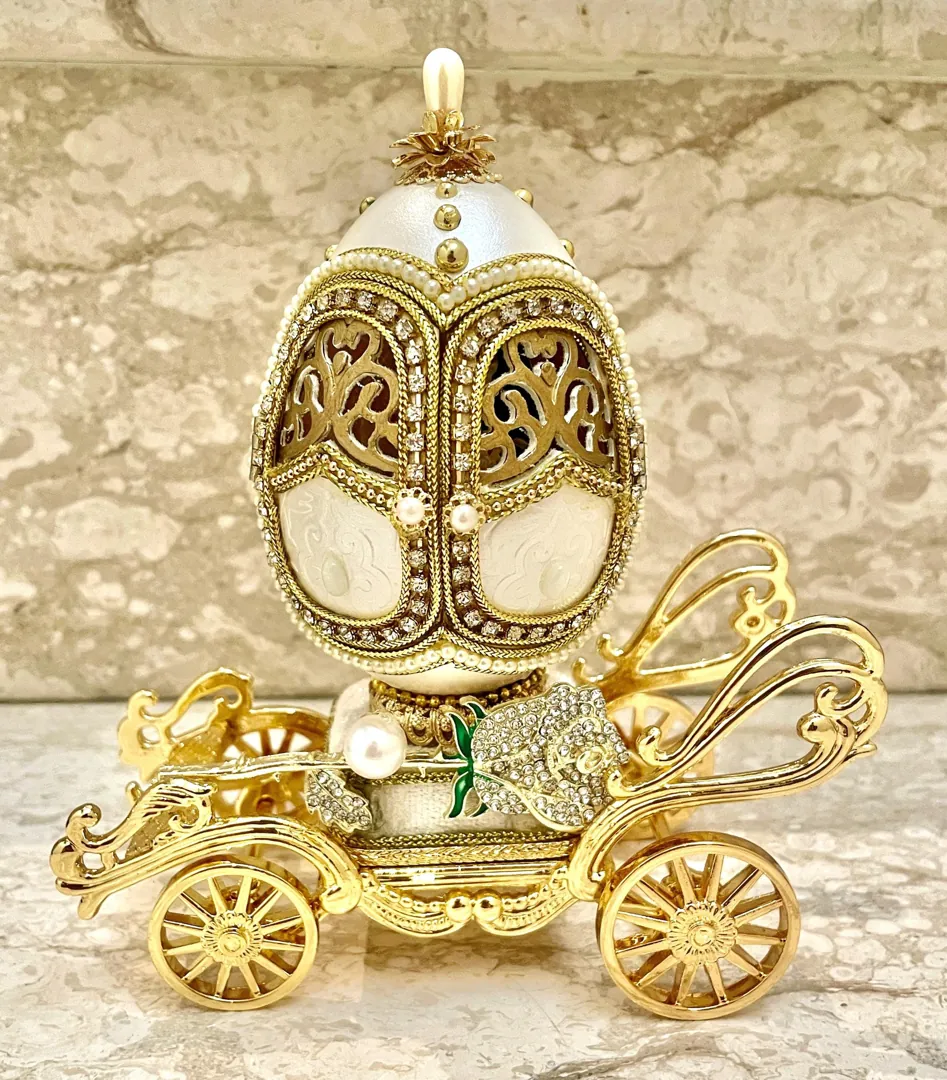 One Of A Kind 1986 Vintage Faberge Music Box Faberge Egg Box Natural Egg 40th Wedding Gifts for the Couple Bridal Shower Daughter In Law