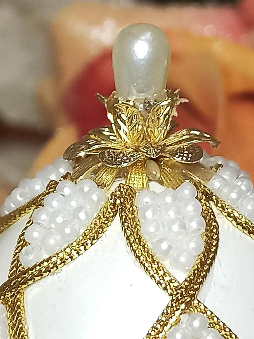 Vintage Guardian Angels Faberge Egg Music Box Real Eggshell, New Christian Mom, Austrian Crystals, Pure Gold Decor, Christianity Easter Gift.