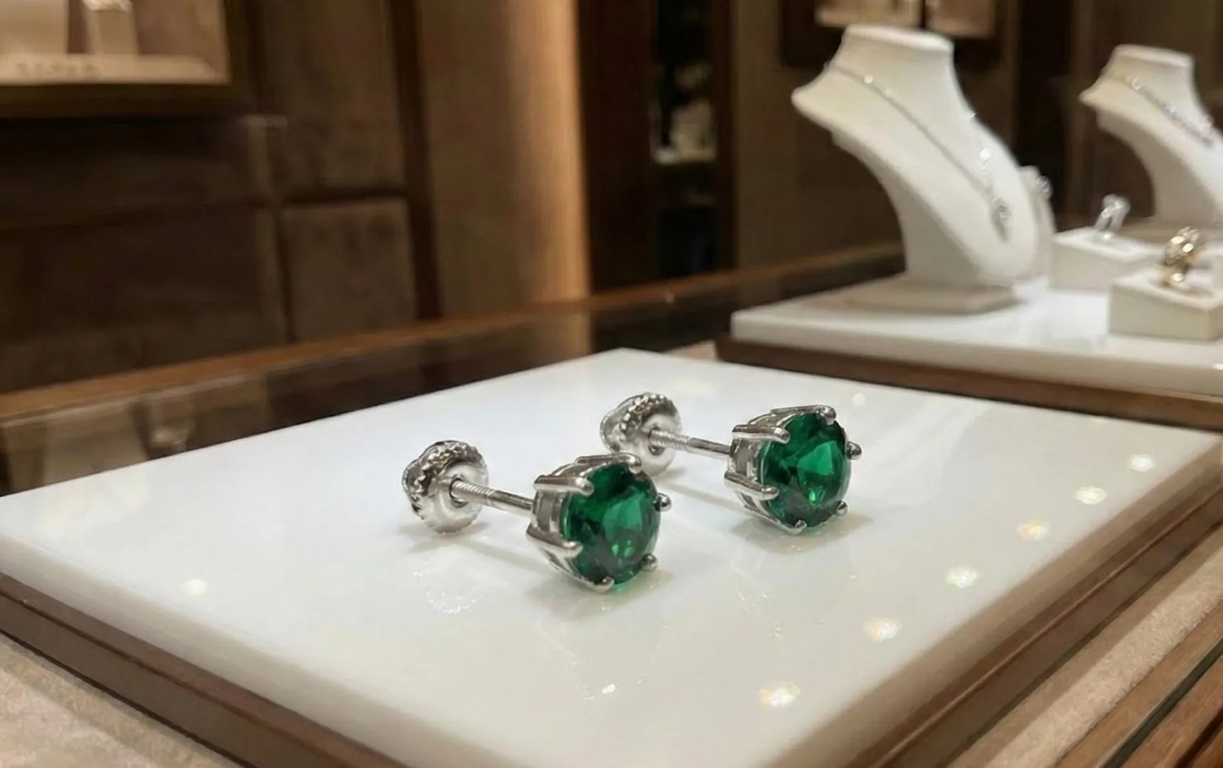 2ct Genuine Emerald Stud Earrings - Green Emerald Solitaire Gemstone Earrings - Handmade Emerald Earrings - Emerald Jewelry Handmade