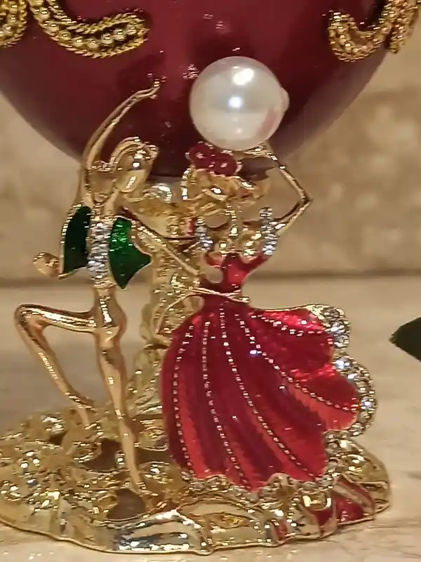 FABERGE-Style Egg Music Box,Unique mom gift,Couples gift,Engagement gift for fiance,Housewarming gift,Unique gift for wife,1st wedding gift idea 