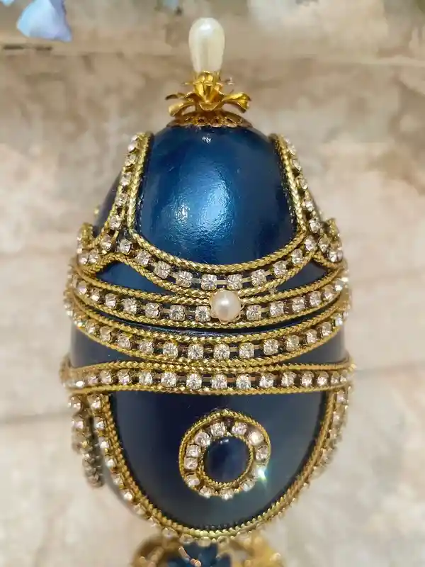 2002 - Faberge egg style ONE ofa KIND Imperial Faberge Egg Ornament Faberge Egg Easter Egg Imperial Collection Musical Faberge egg Birthday 