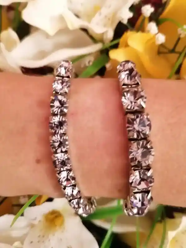 Dark Grey Bridal Bracelet 18k white gold Swarovski Bride Tennis Bracelet Crystal Jewelry Gray Silver Night Wedding Girlfriend Gift Bracelet 