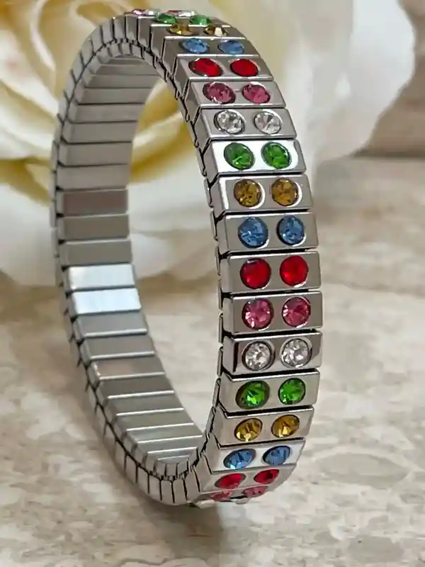 Unisex Rainbow Bracelets Swarovski Bracelets Stretch Gem Gay Bracelet Gifts Gemstone Bangle lgbt Lesbian Bracelet Gay Bracelet Classy 