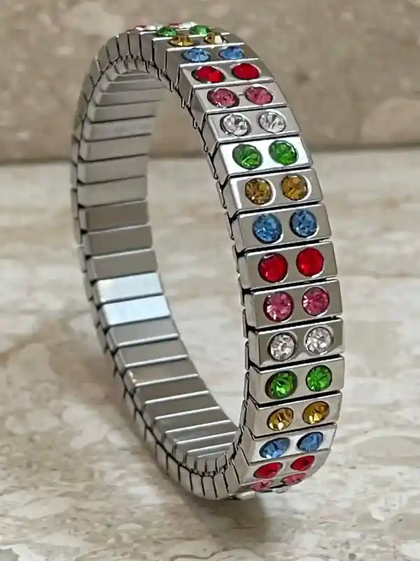 Unisex Rainbow Bracelets Swarovski Bracelets Stretch Gem Gay Bracelet Gifts Gemstone Bangle lgbt Lesbian Bracelet Gay Bracelet Classy 