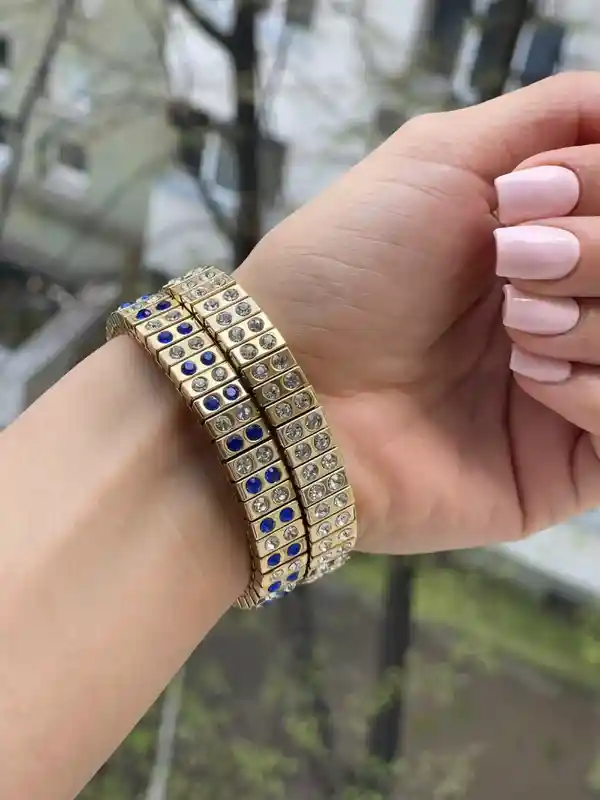 SAPPHIRE Bracelet, September Birthstone Jewelry Gift for Women, Mom Gift, Blue Sapphire Jewelry, Crystal Bracelet, GEMSTONE Bracelet, 2carat 