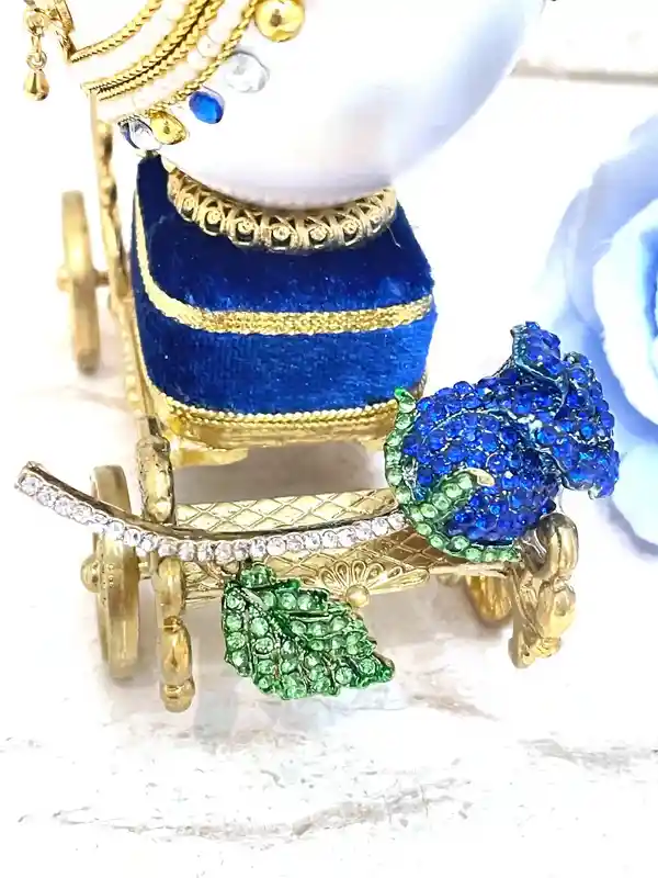 2002 REAL Faberge-Style Egg Art Musical Gifts - 21st Birthday Gift from Dad - 21 Anniversary gift - Wife gift ideas 21 year old gift her 24k GOLD 