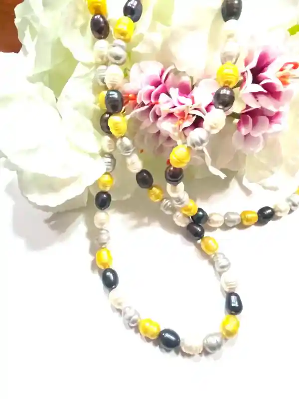 PEARL Jewelry Tahitian Pearls Multi Colored AKOYA Pearl Necklace Mother's Day Gift Genuine Pearl Necklace Grandmother's Gift Wife gift 35