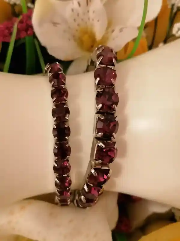 18k White Gold Amethyst 79.2ct Tennis Bracelet/Tennis bracelet Amethyst Jewelry Gifts for wife mom/Gemstone Bracelet Gift for Women 