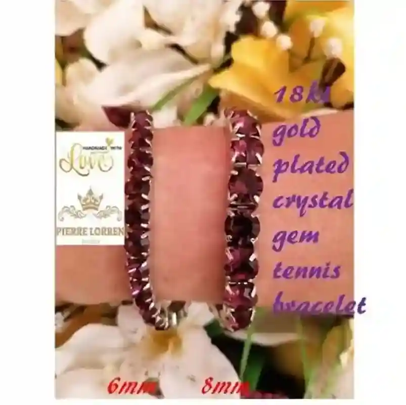 18k White Gold Amethyst 79.2ct Tennis Bracelet/Tennis bracelet Amethyst Jewelry Gifts for wife mom/Gemstone Bracelet Gift for Women 