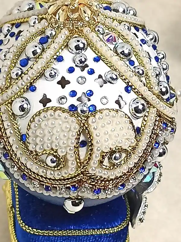 Limited Edition SILVER Faberge-Style Egg Ornament Swarovski Ball Necklace Earring and Bracelet SET Home Decor Fabrege style egg MUSIC Gift for her 