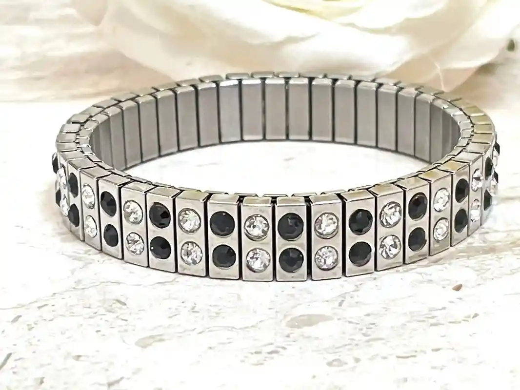 Silver Black Onyx Jewelry - Black Onyx Bracelet - Handmade Bracelet - Black Gemstone Bracelet -December Birthday Gift for her 5.00 ct. t.w. 