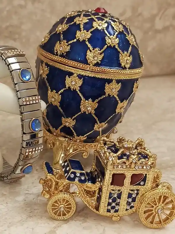 Pierre Lorren Peacock Faberge Egg style Fabergé egg Christmas Gift HANDCARVED NATURAL Faberge Egg Replica 30 Year Anniversary Gift for Her