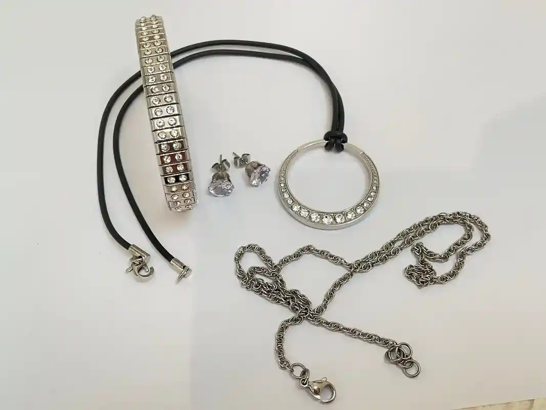 Designer Handmade Round Necklace Jewelry SET - Silver Jewelry Gemstone Pendant Set Open Circle Thankyou Gift for her Statement Necklace SET 