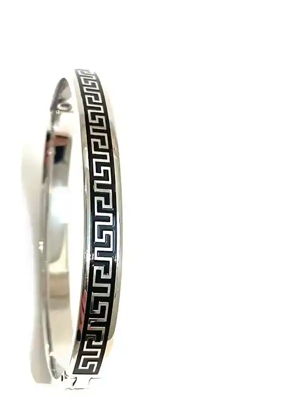 Silver Greek Key Jewelry/ Graduation gifts for her/ MEANDER Bracelet for women / Ancient Greece Gift/Symbolic Prosperity Luck Life Love/ 5mm 
