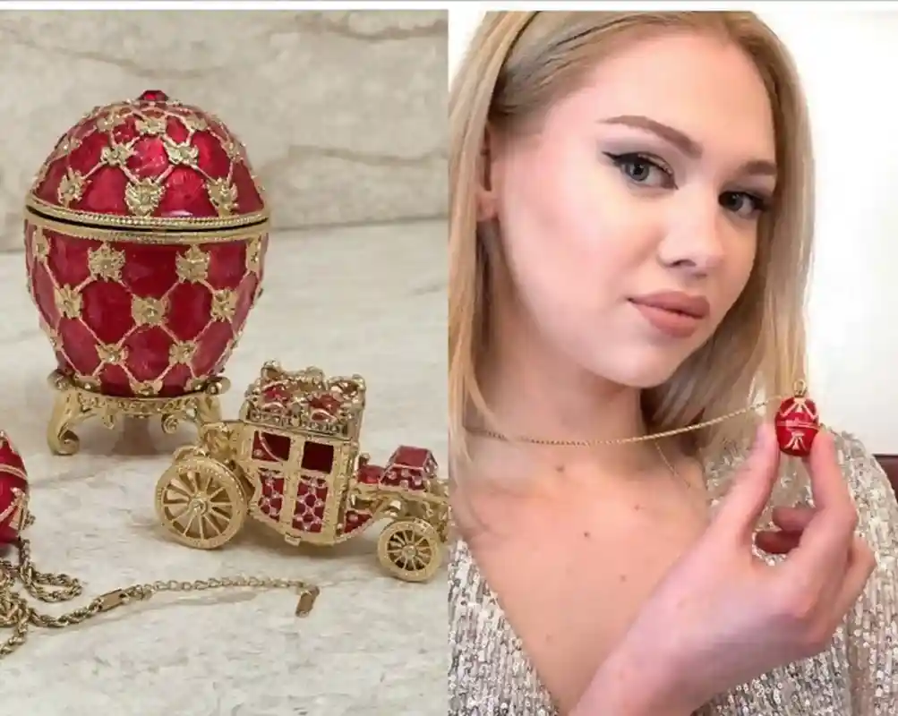 August Birthstone Birthday Gift For Her Faberge Egg Necklace & Bracelet Peridot Birthstone August Birth Jewelry 24k Gold Designer Jewelry