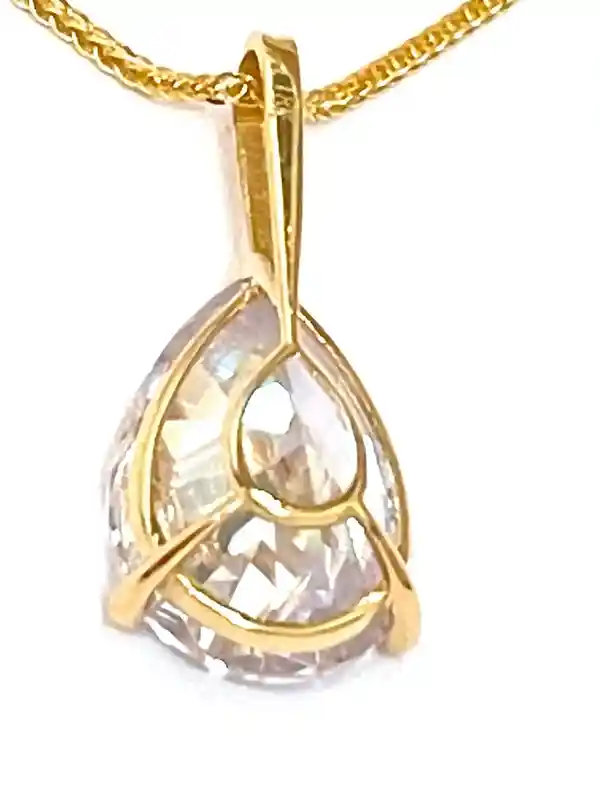 3ctw Diamond Pear Shape Pendant Diamond Pear shaped Earrings Solid 18k GOLD Diamond Jewelry SET Diamond Wedding Anniversary Gift for women 