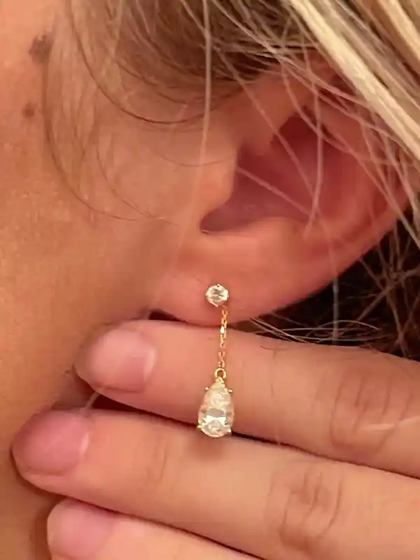 Solid 18k Yellow Gold Diamond Jewelry Set Diamond Pendant Necklace Diamond Earrings Bridal Wedding Engagement Anniversary Fine Jewelry 4ct 