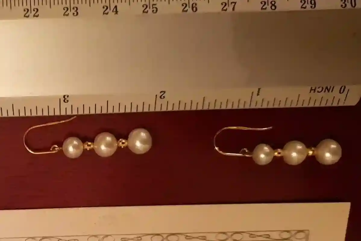 Akoya Pearl Drop Earrings 18k solid GOLD gift for bride Genuine Japanese CULTURED Akoya Sea water Pearl Wedding Earrings/Akoya Pearl Earring 