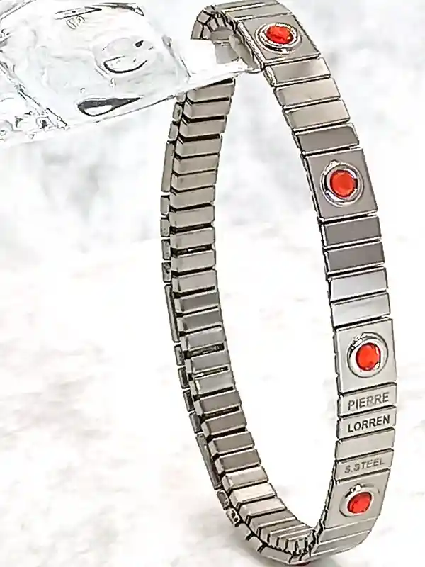 Red Garnet Bracelet SILVER Couple Jewelry January Birthstone UNISEX Gemstone Bracelet HANDMADE Jewellery Everyday Stackable Bracelet 1.35ct 