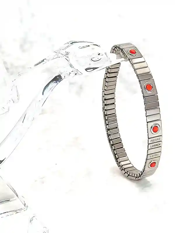 Red Garnet Bracelet SILVER Couple Jewelry January Birthstone UNISEX Gemstone Bracelet HANDMADE Jewellery Everyday Stackable Bracelet 1.35ct 