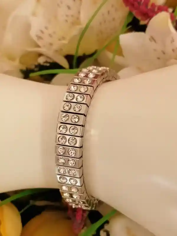 Swarovski Bracelet for women Silver jewelry handmade Flexible bracelet gift for her Crystal Jewelry Christmas gifts cz Pierre Lorren Cyprus 