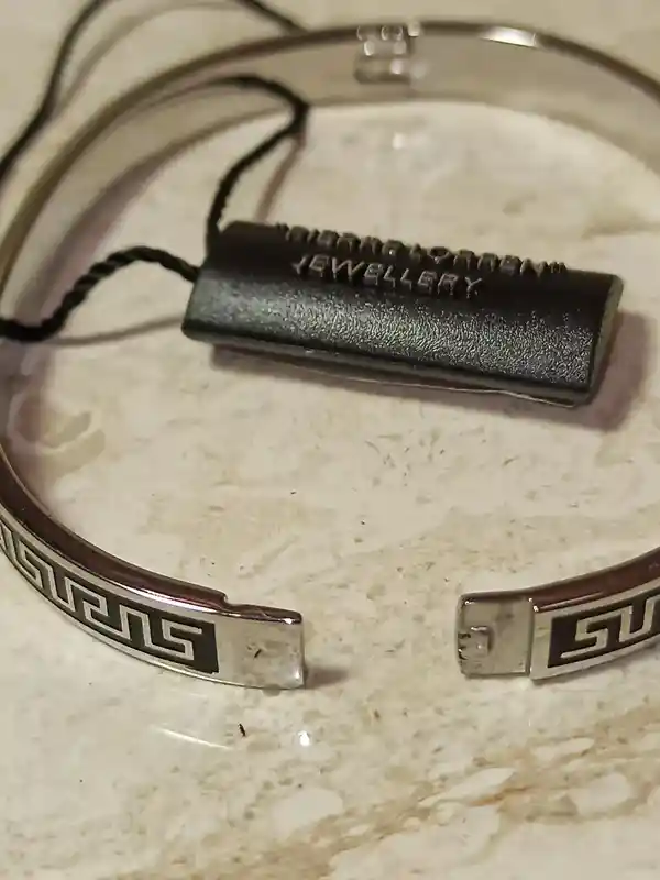 Silver Bangle Bracelet for women/Greek Key Bracelet/Meander Bracelet/Greek Key Bangle/Greek Jewelry/Birthday Gift for Her Friend Teacher mum 