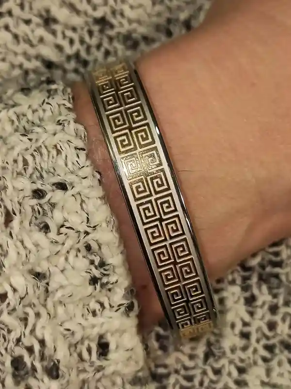 ANCIENT Meander Bangle Bracelet Ancient GREEK Key SILVER Cuff Bangle Greek Statement Bracelet Greek Jewelry Birthday Friendship Couples Gift 