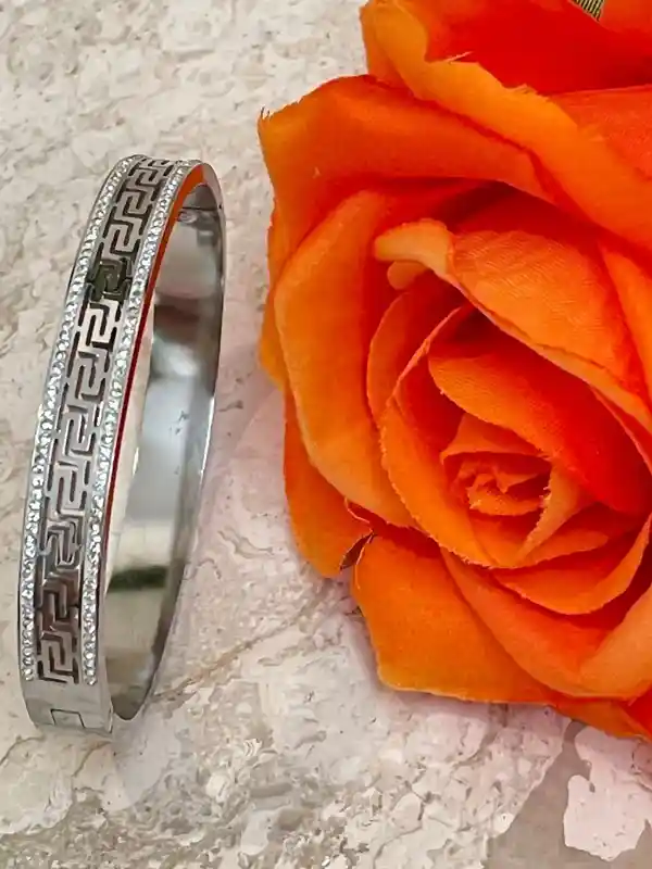 Greek Key Bracelet Meander Bracelet Greek Jewelry 18k White Gold Bracelet Vermeil Greek Meander Greek Key Jewelry SUCCESS VICTORY gift women 
