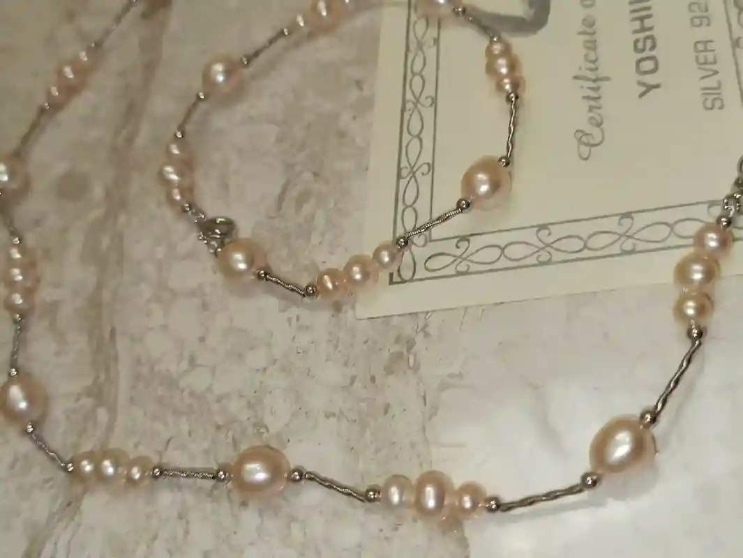 Fine Pearl Jewelry - SOLID Sterling Silver JAPANESE Pearl Necklace Bracelet SET - 30th Wedding Anniversary Pearl Jewelry Set Gift for mother 