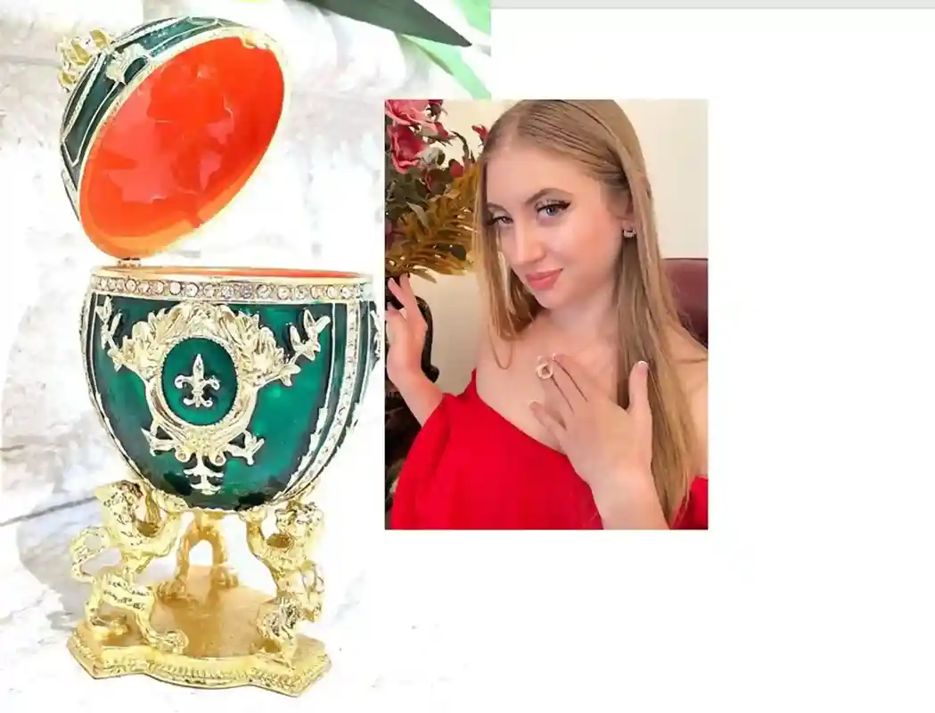 RUBY Red Faberge Egg - Faberge Jewelry - Faberge Egg Pendant & Bracelet - Faberge Egg Jewelry Set HANDMADE 114 Austrian Diamond Crystals