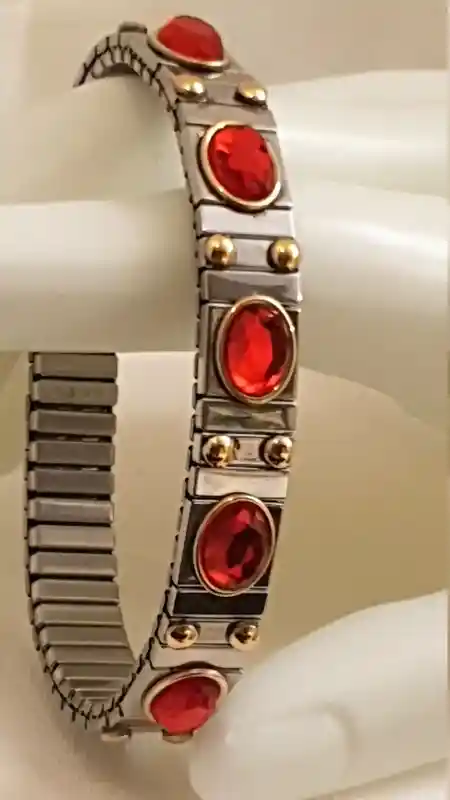 Ruby Red SWAROVSKI crystal bracelet bangle for women birthday gift/July birthstone stacking bracelet silver bangle BRACELET many colors 