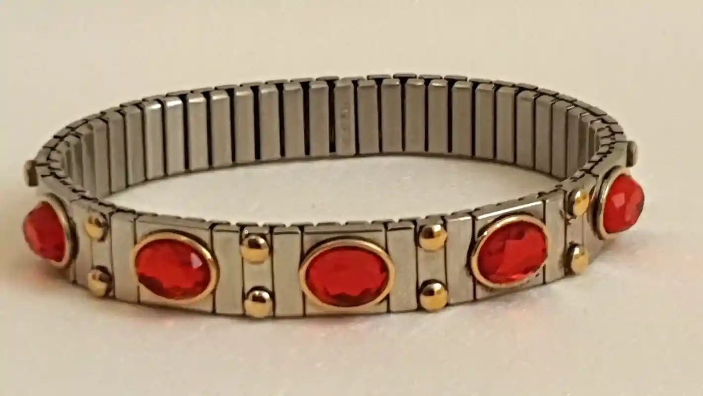 Ruby Red SWAROVSKI crystal bracelet bangle for women birthday gift/July birthstone stacking bracelet silver bangle BRACELET many colors 