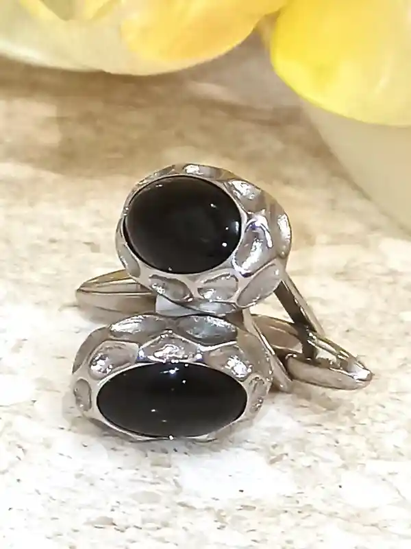 Black ONYX Cufflinks, SILVER Cufflink,GEM Cufflinks, Cuff links For Son,Groom Jewelry,Graduate Gift for him,Handmade Gift, Timeless Jewelry 