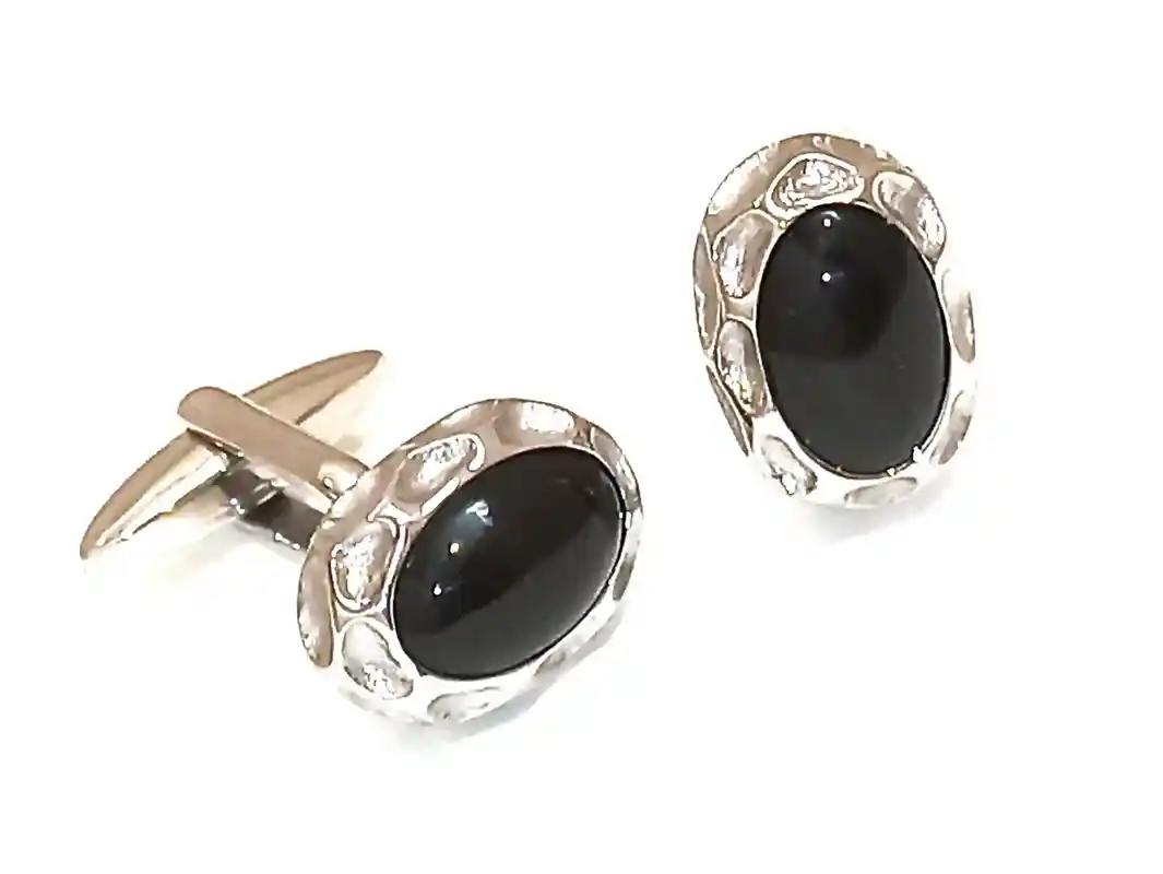Black ONYX Cufflinks, SILVER Cufflink,GEM Cufflinks, Cuff links For Son,Groom Jewelry,Graduate Gift for him,Handmade Gift, Timeless Jewelry 