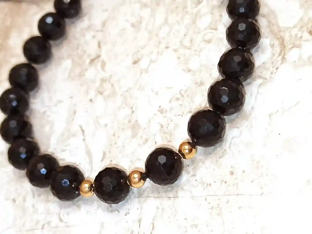 Unique Unisex Bracelet Gold Tourmaline,Graduation Gift,Grad Bracelet,Emf Protection Jewelry,SOLID 18k GOLD,Graduation Bracelet Jewelry Gifts 