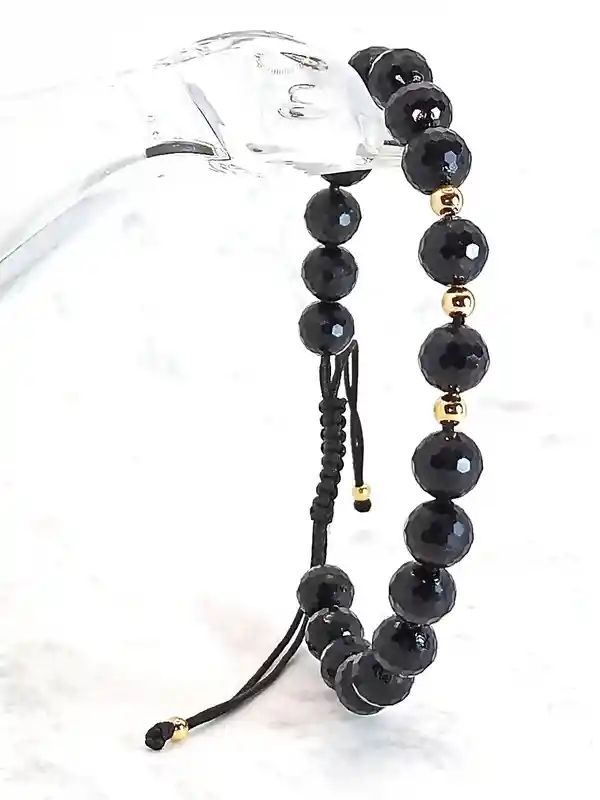 Unique Unisex Bracelet Gold Tourmaline,Graduation Gift,Grad Bracelet,Emf Protection Jewelry,SOLID 18k GOLD,Graduation Bracelet Jewelry Gifts 