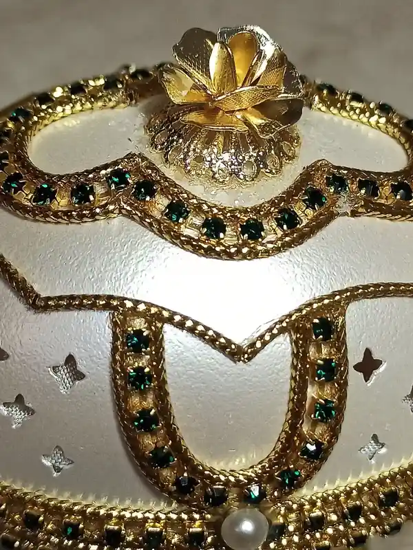 Faberge Egg May Birthstone Jewelry set Mom New Home Owner Gift May Birthday Music box Natural Handcarve EGG + 24k Gold NECKLACE + BRACELET 