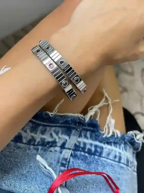 SILVER Bracelet Amethyst bracelet Gemstone Jewelry Amethyst Jewelry Silver Amethyst Jewellery Purple bracelet Tennis Bracelet gift for her 
