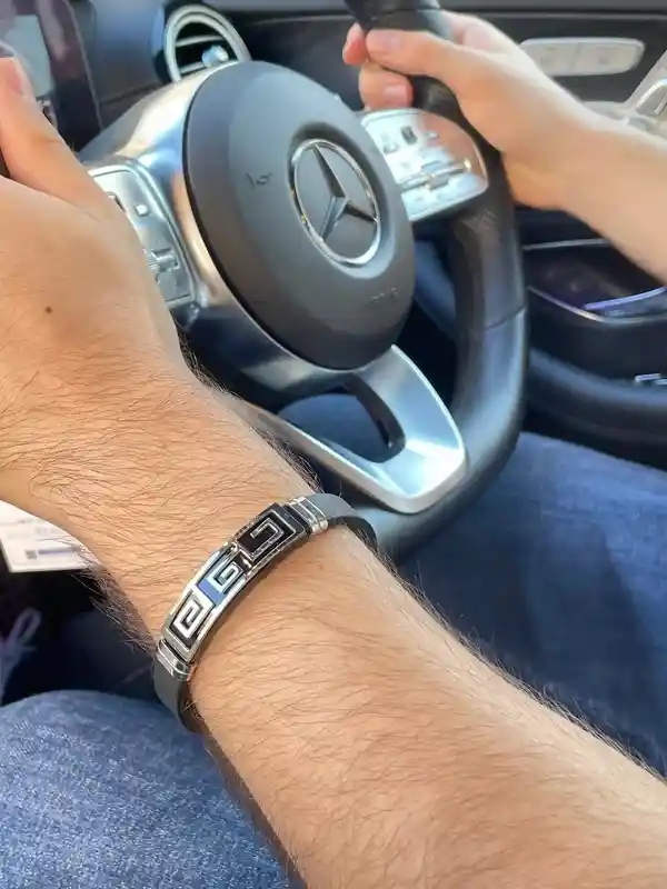 Designer Jewelry Men Bracelet Greek Key Bracelet Meander Bracelet Greek Jewellery Ancient Greece Handmade Eternity Bracelet 18k GOLD Silver 