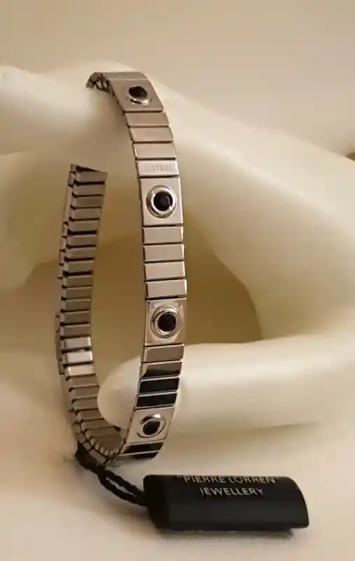 UNISEX SILVER Black Swarovski Bracelet Gift /Memorial Bracelet/ Bracelet for rememberance/Condolence gift /Sympathy gift/Grief bracelet Loss 