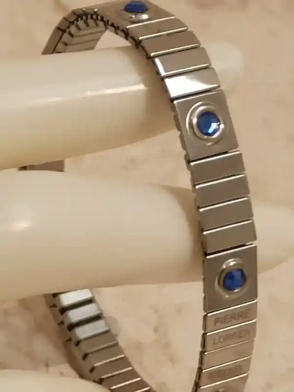 Unisex Silver Sapphire bracelet /Couples Bracelet Gift/Father Daughter Bracelet/His her Bracelet/Bracelet for best friends/His Hers Bracelet 