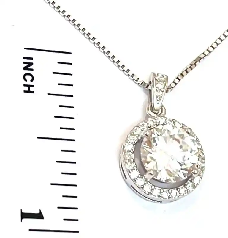 2ct Solitaire Necklace Diamond Necklace Diamond Solitaire Pendant Necklace round Diamond Jewelry Floating Diamond Lab Grown Diamond Pendant 