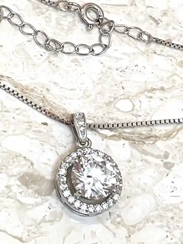 2ct Solitaire Necklace Diamond Necklace Diamond Solitaire Pendant Necklace round Diamond Jewelry Floating Diamond Lab Grown Diamond Pendant 