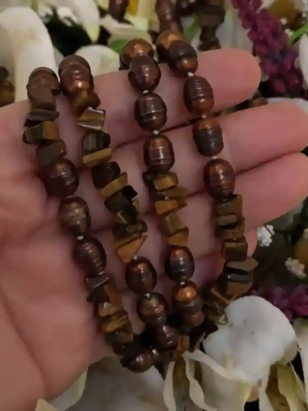 Genuine Freshwater Pearl Necklace/Long Pearl Necklace/Brown Freshwater Pearl Jewellery AAA Chocolate/ Classic Pearl Necklace Gifts for women 