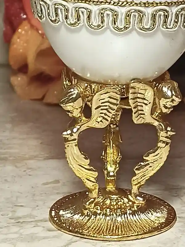 Guardian Angels NATURAL Egg FABERGE-Style Music Jewelry Box Home Protection Moving Away Communion Confirmation 16th 18th 21st 30th 40th 50th Gifts 