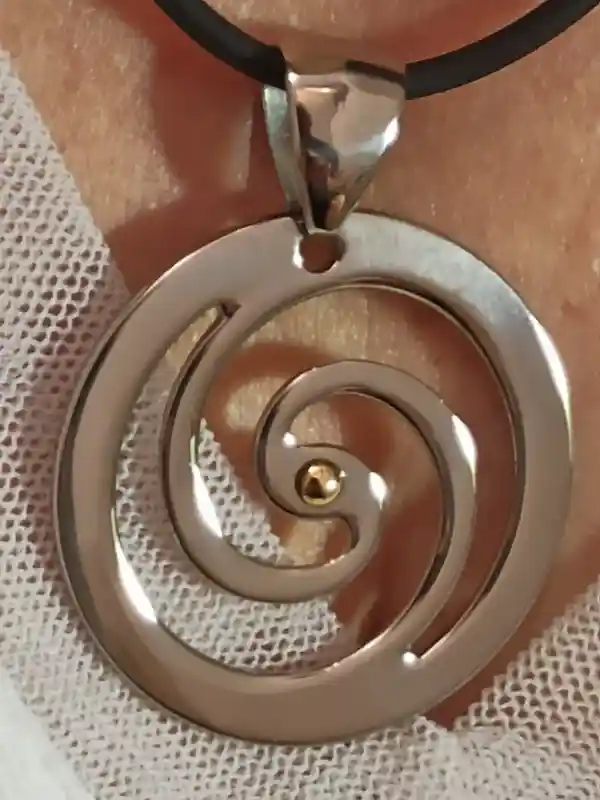 GREEK SILVER Flower Necklace Pendant/24kt Gold Flower Jewelry for women/Modern Necklace Pendant/HANDMADE Necklace Pendant/Forget me Not gift 