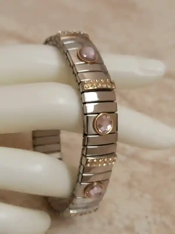 Rose Quartz Bracelet/Rose Quartz Jewelry Gold/ Silver bracelet Pink Stone/Bridesmaid bracelet Silver gift/Prom bracelet Jewelry Sister Gifts 