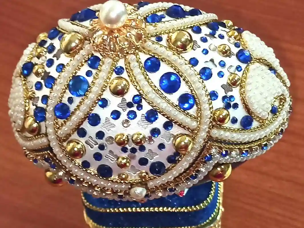RARE-Limited Edition-Faberge Egg- Faberge Easter Egg-Faberge Style Egg-Faberge egg Trinket Box-Faberge Egg Music Box-24k GOLD-Sapphire Gift 