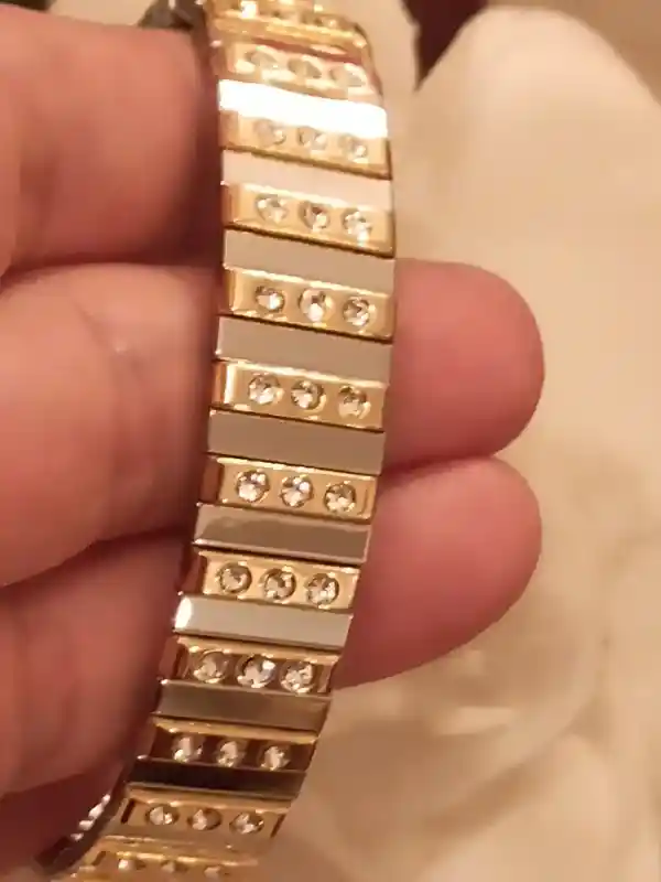 Formal Jewelry UNIQUE Gift 24k Gold Bracelet for women 1.75ct HANDMADE 87 Swarovski Crystal Diamond Gem 1